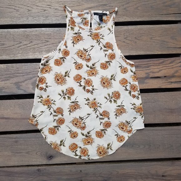 Summer Fall Floral Lightweight High Neck Cut Tank S - Picture 1 of 5